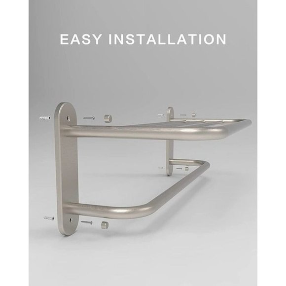 Double Towel Rack 24" Bathroom Towel Rack Towel Bar Brushed Nickel Stainless Ste - Picture 5 of 7